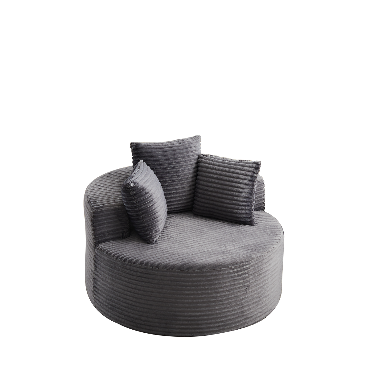 43-Inch Round Corduroy Single Sofa