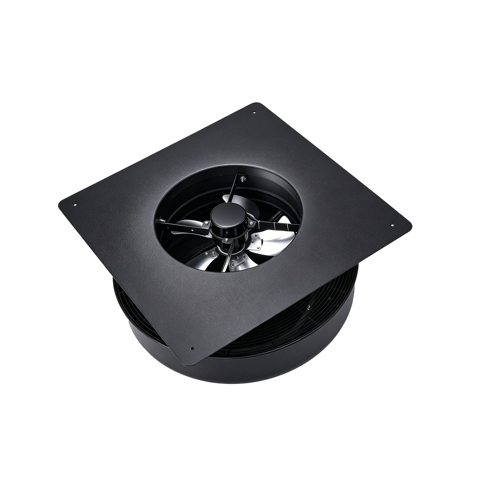 12" Flush Mount Round Solar Roof Vent Fan, 30W Dual Power