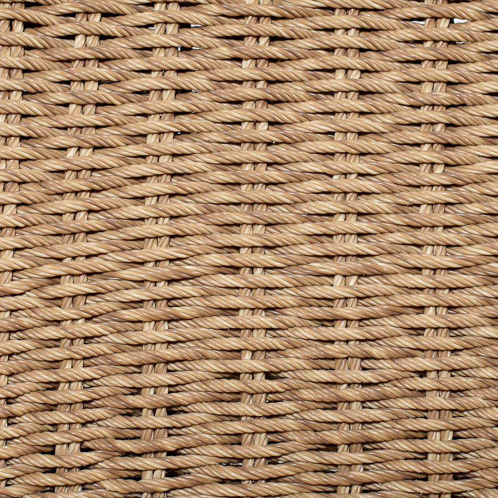 Outdoor Acacia Wood Dining Chair with Handwoven Rattan Seat and Back