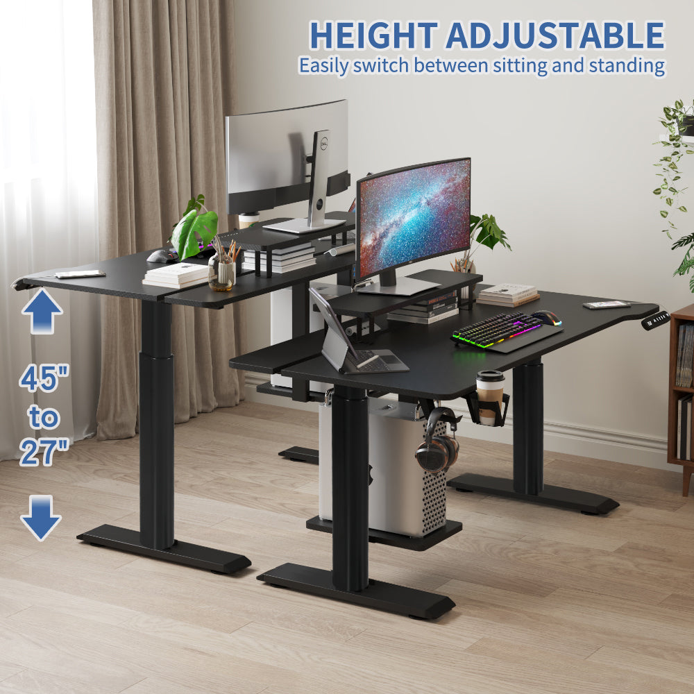 63"×(24"+6") Adjustable Height Desk