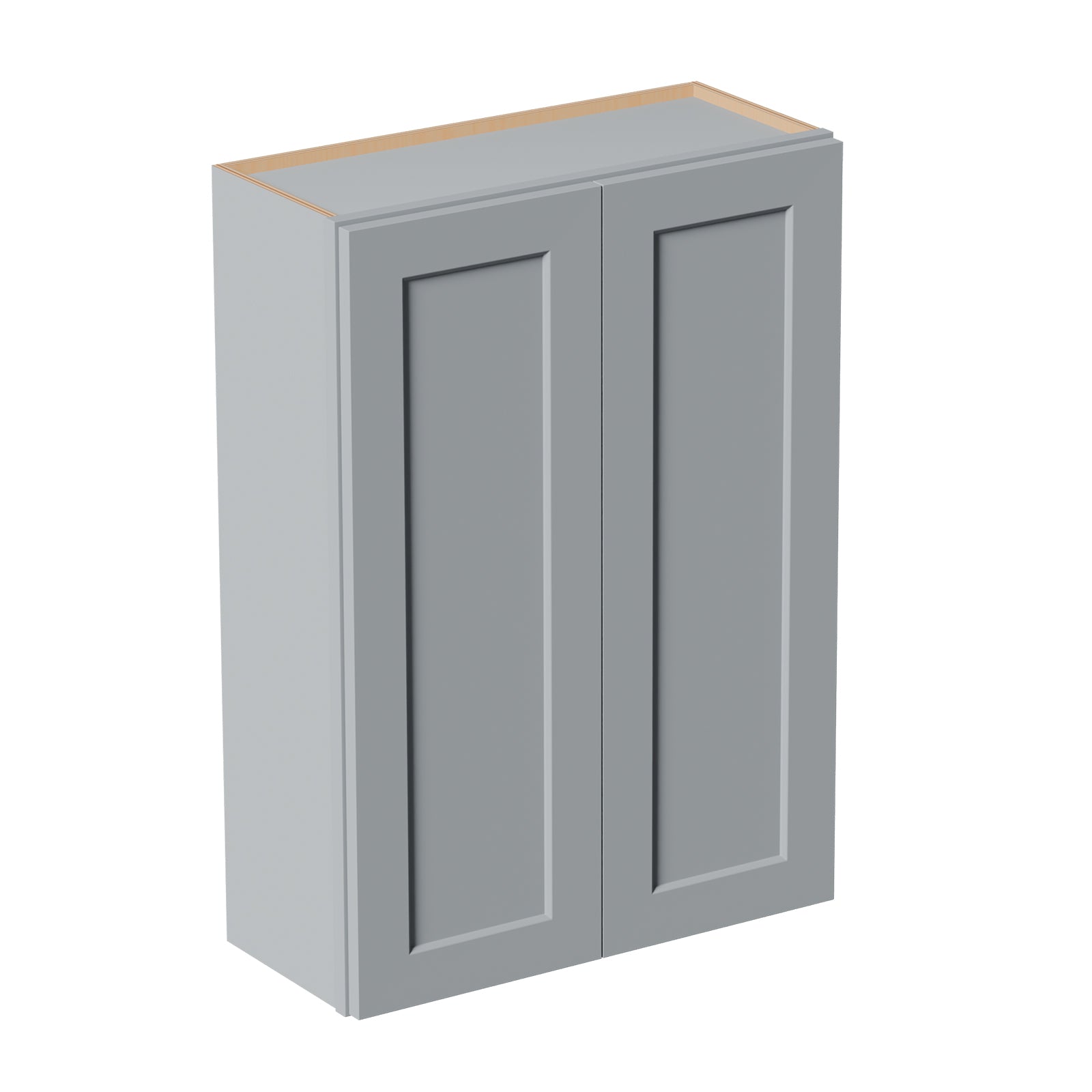 Gray Shaker Solid Wood Wall Cabinet