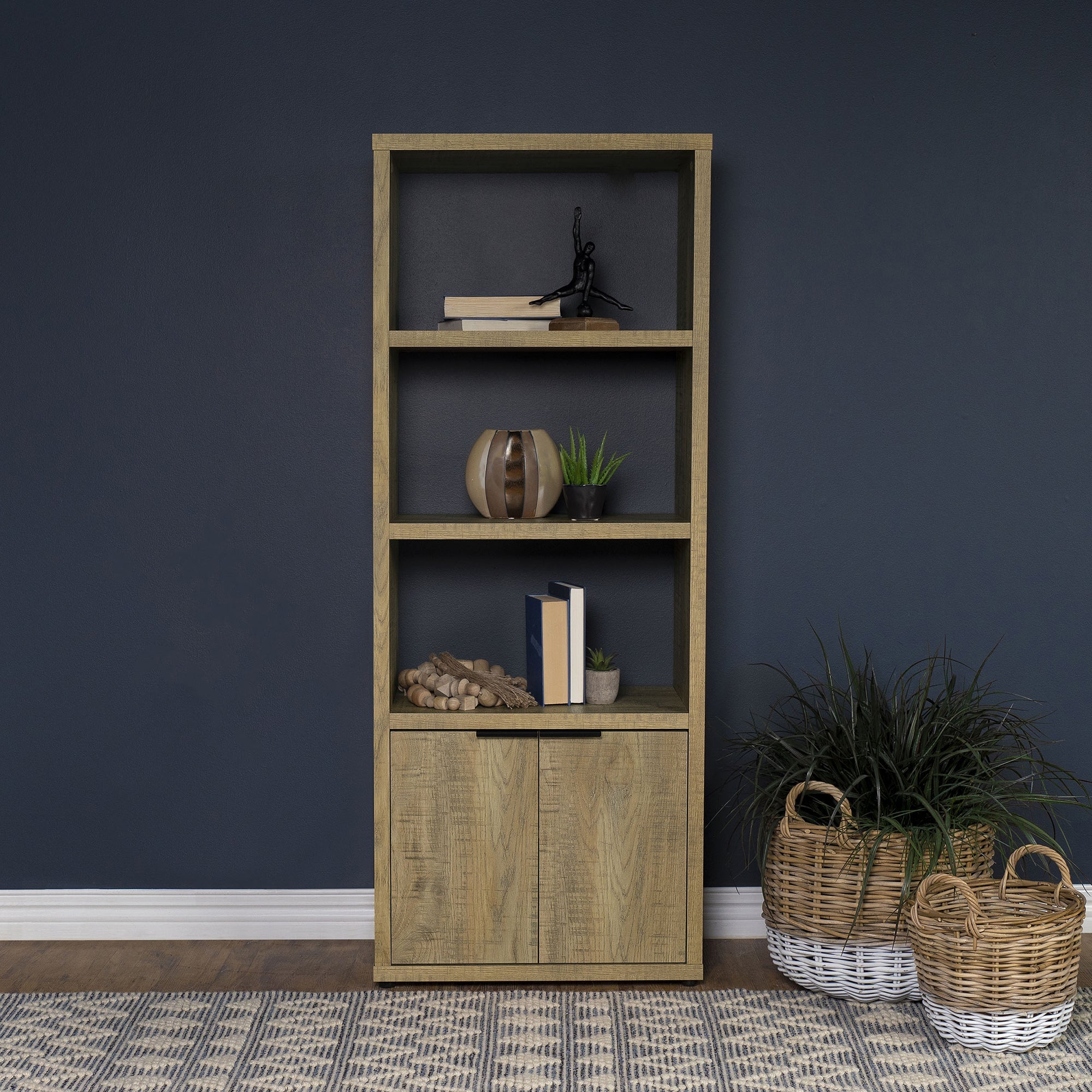 Noriega Mango 3-Shelf Engineered Wood Media Tower