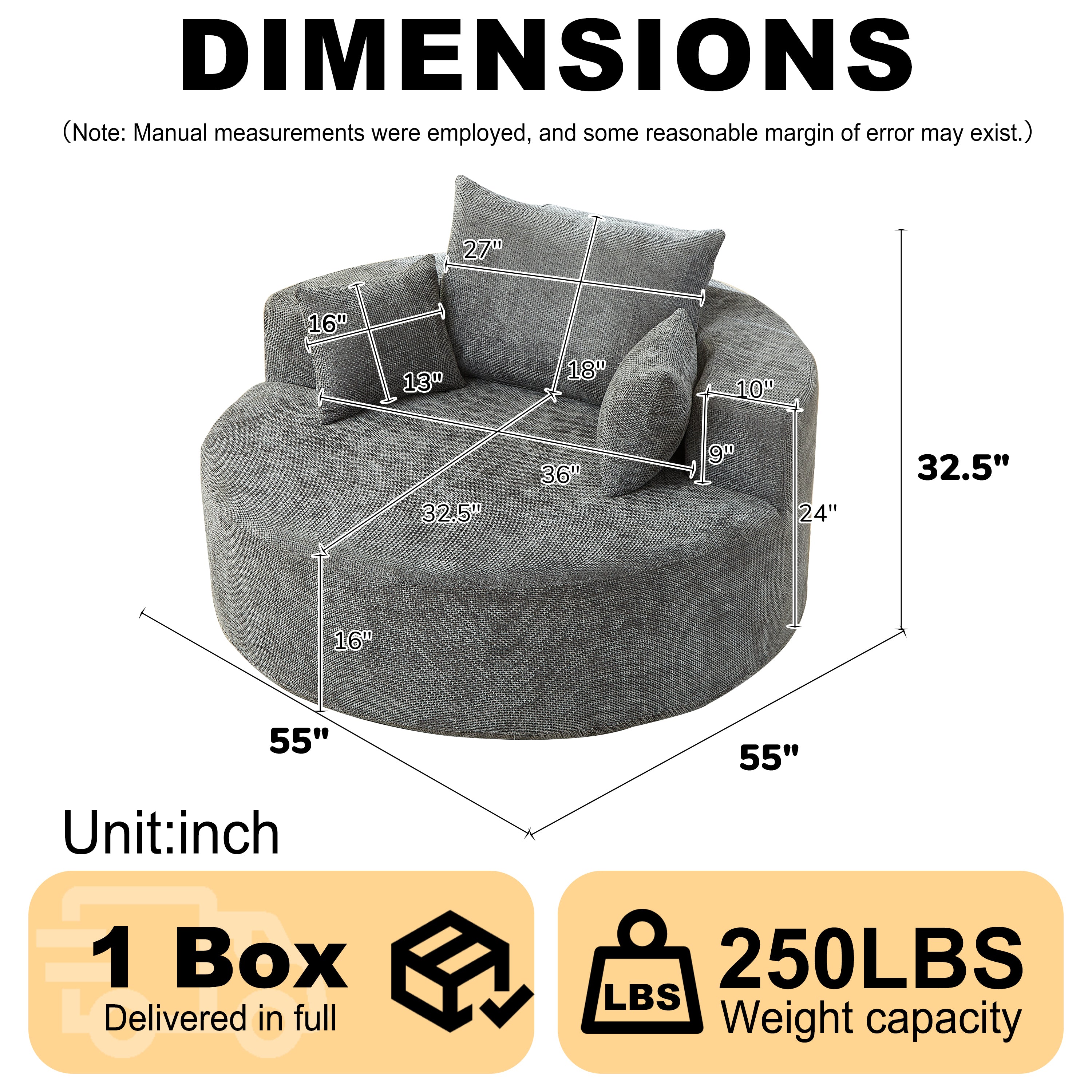 Chenille Sponge Single Sofa