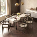 TREXM 7 Piece Dining Table Set for 6, Espresso