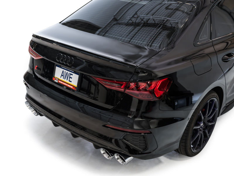 AWE Tuning AWE 22-24 Audi 8Y S3 Touring Edition Exhaust - Chrome Silver Tips 3015-42897