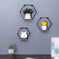 Wall Mounted Hexagonal Floating Shelves