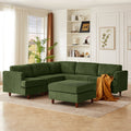Modern Modular Sectional Sofa - Green Upholstered