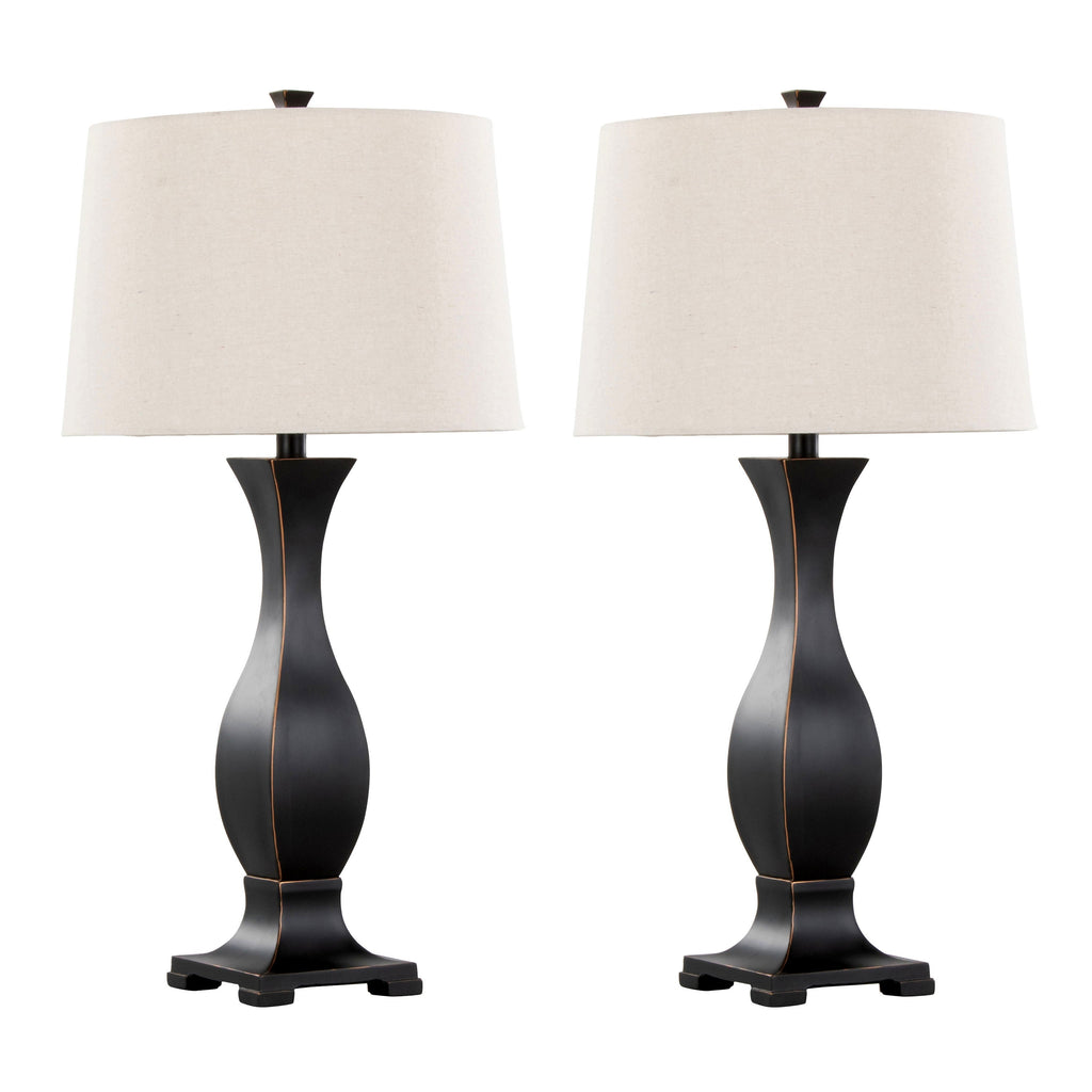 29" Contemporary Polyresin Table Lamp in Oil Rubbed Bronze