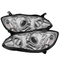 SPYDER Xtune Toyota Corolla 03-08 Projector Headlights LED Halo Chrome PRO-JH-TC03-LED-AM-C 5076298