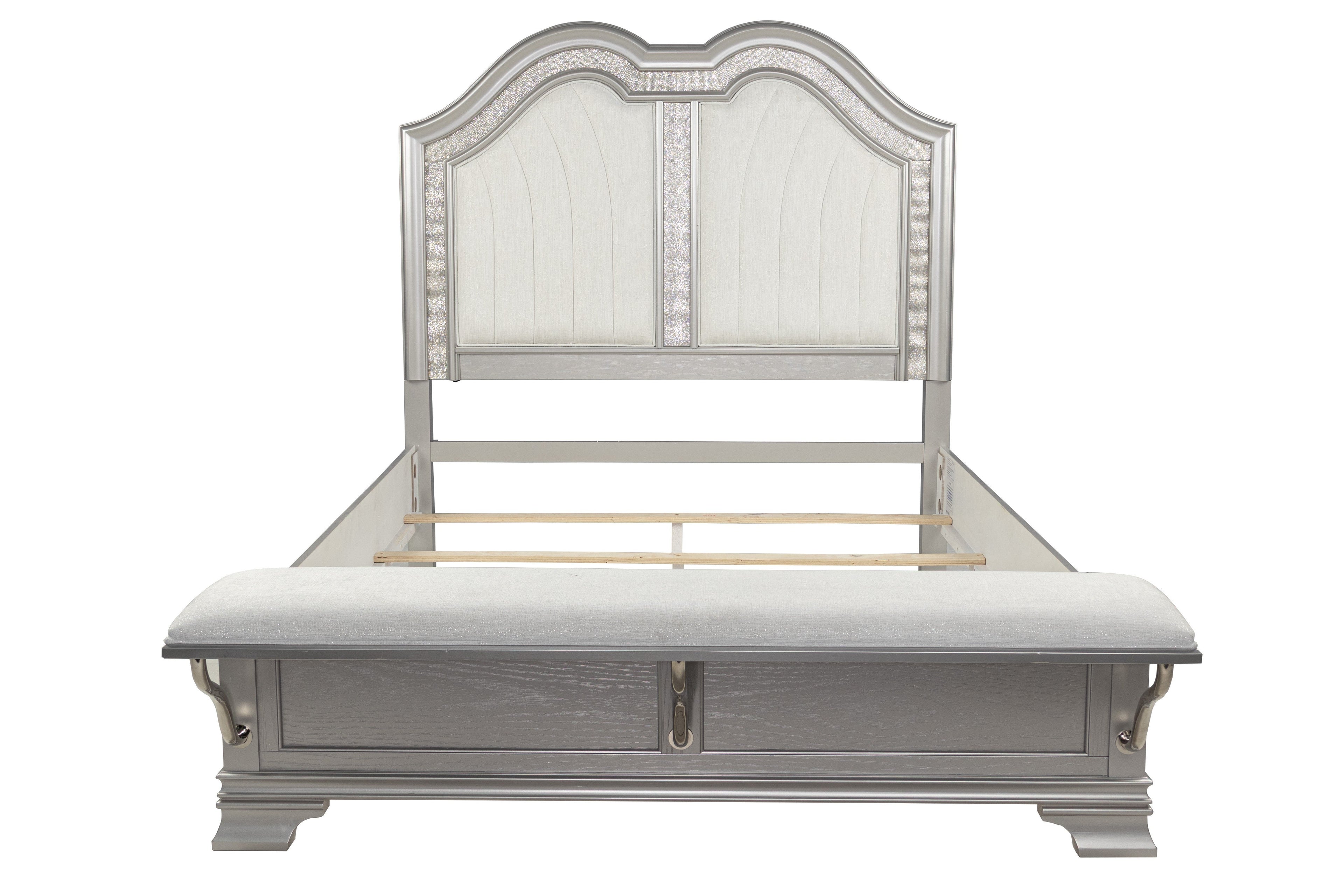 Contemporary Elegant King Size Bed 3-Piece Set