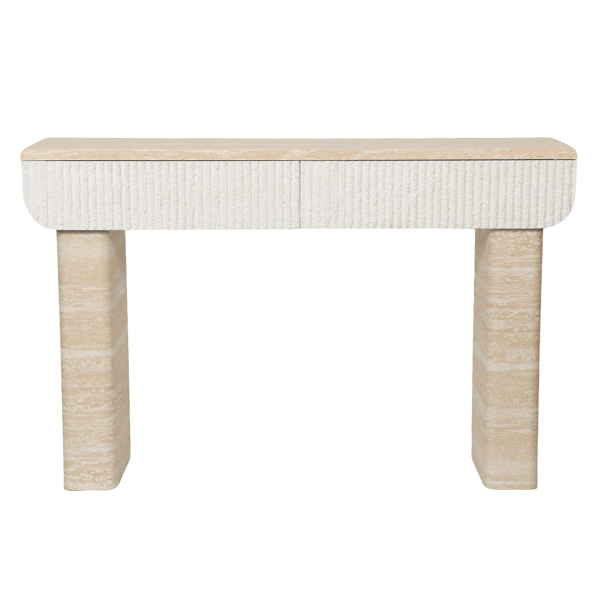 Entryway Table With Two Hidden Handle Drawers