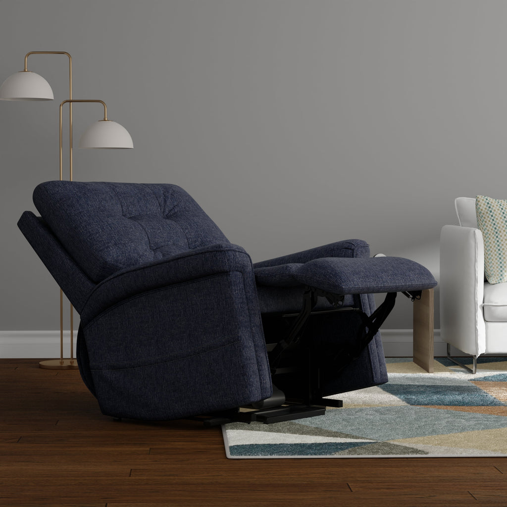 Velour Power Lift Chair in Lugano Indigo
