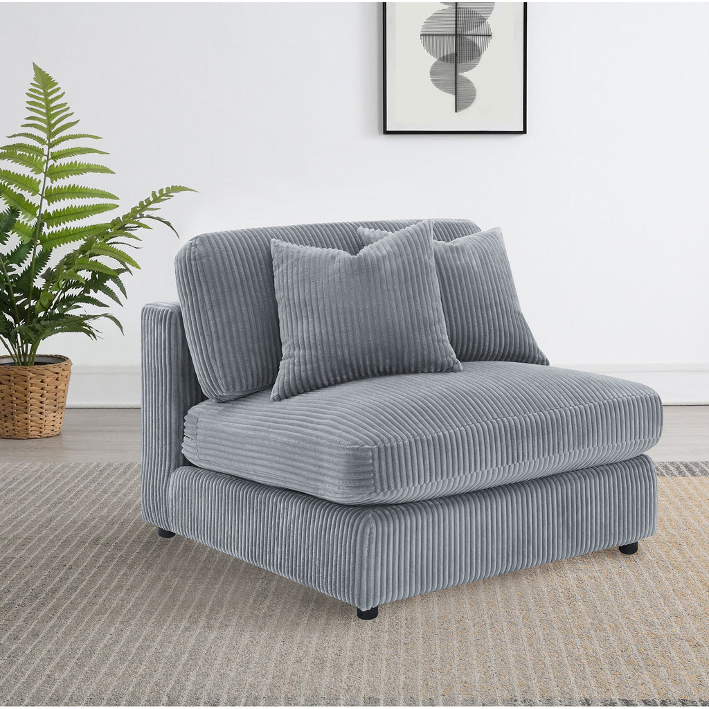 Cassidy Fog Upholstered Armless Chair
