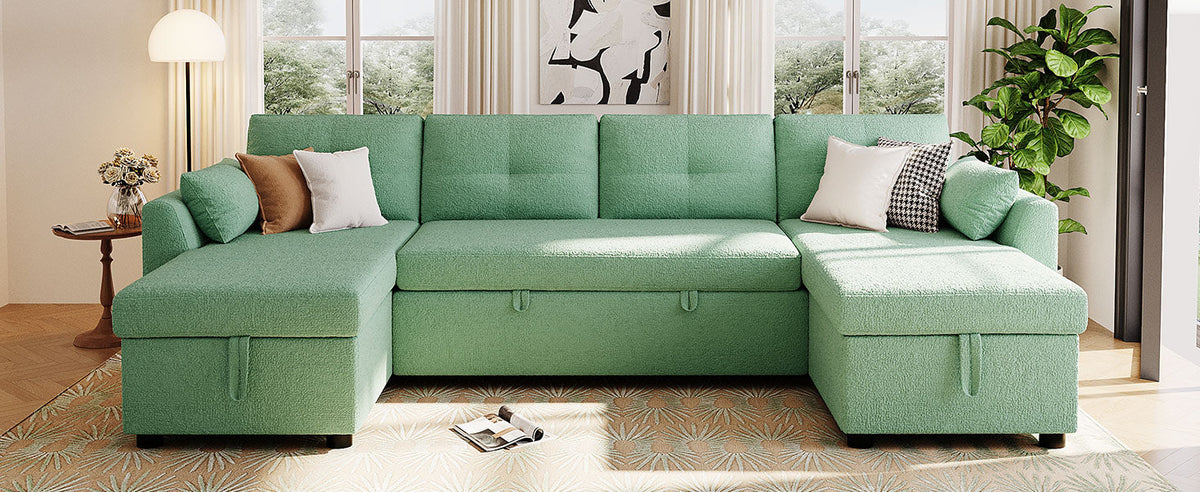 Premium Modern Sectional Sofa U-shaped Sleeper Sofa