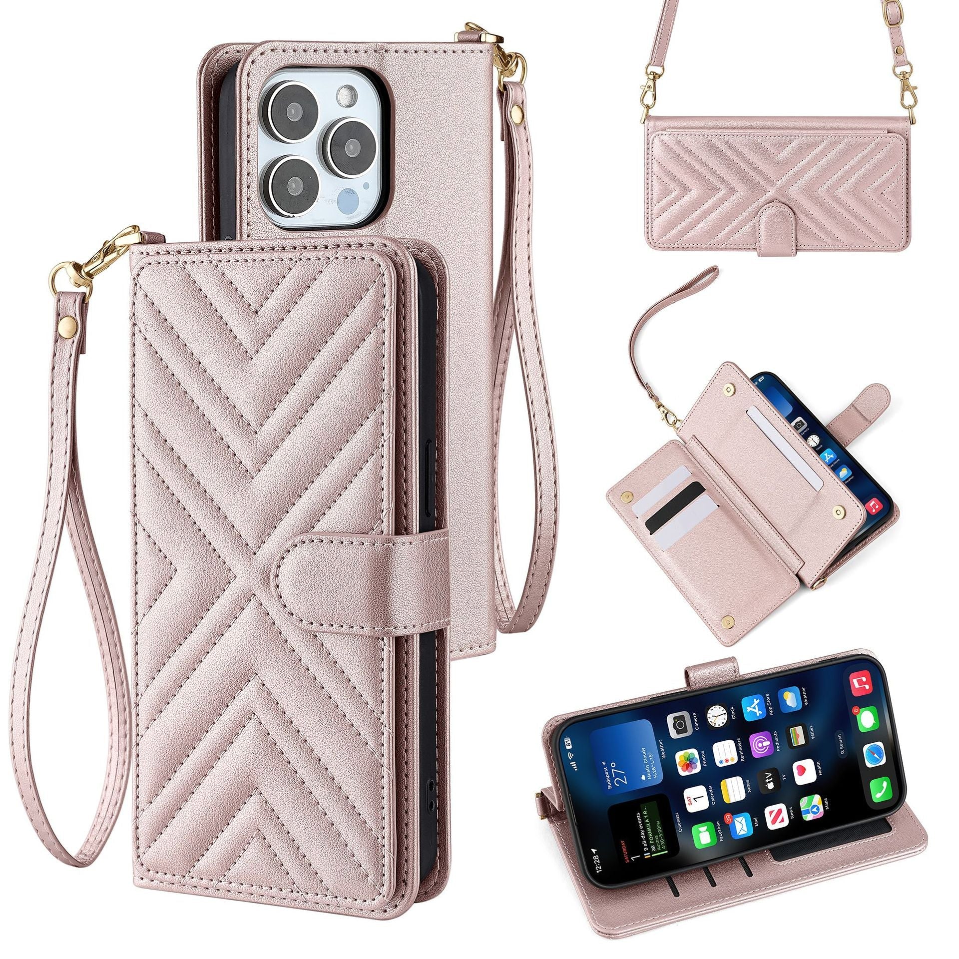 Multi-functional Card-inserting Wallet Phone Case