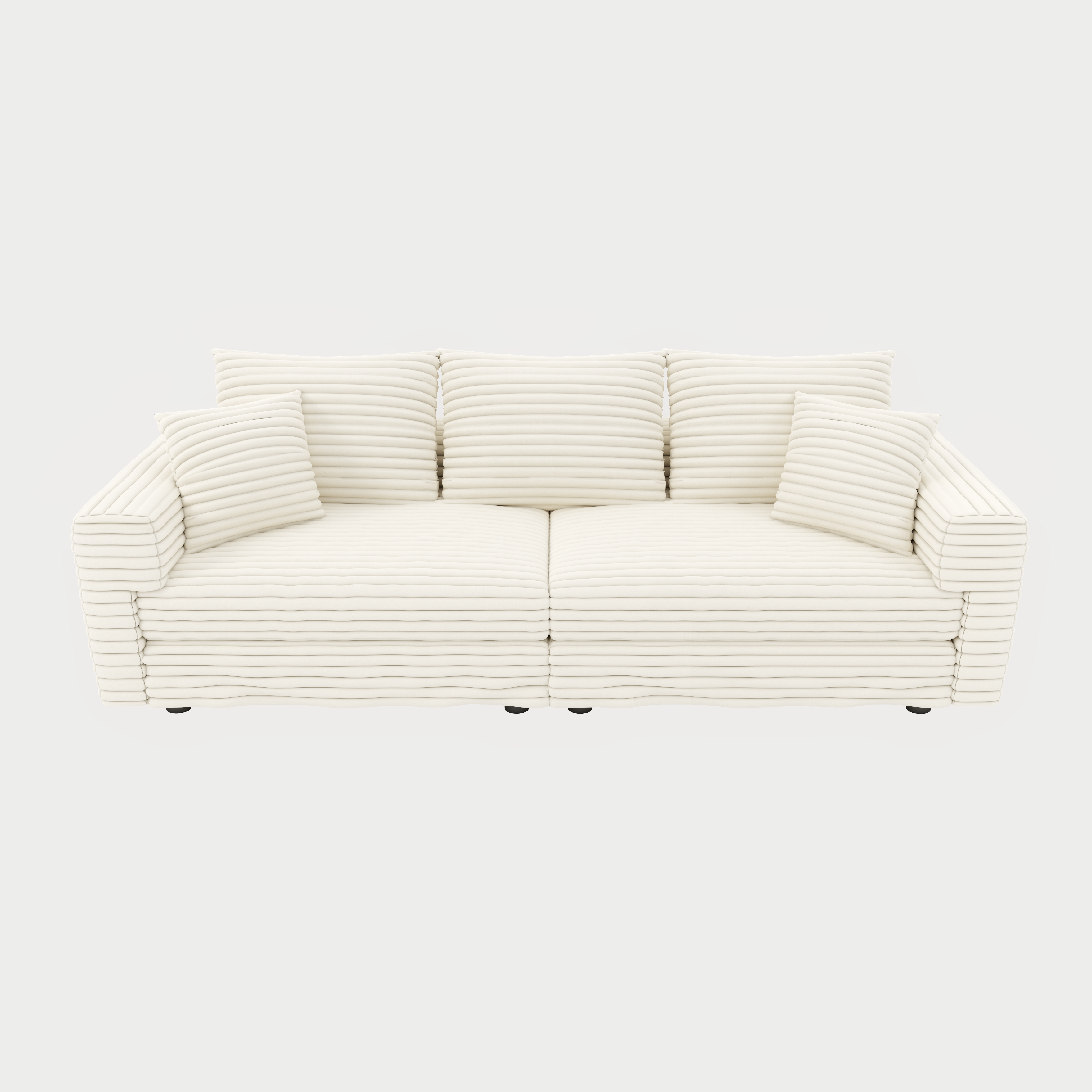 82.7" Plush Corduroy 3-Seat Sofa