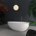 66.9 Inch Freestanding Solid Surface Soaking Bathtub
