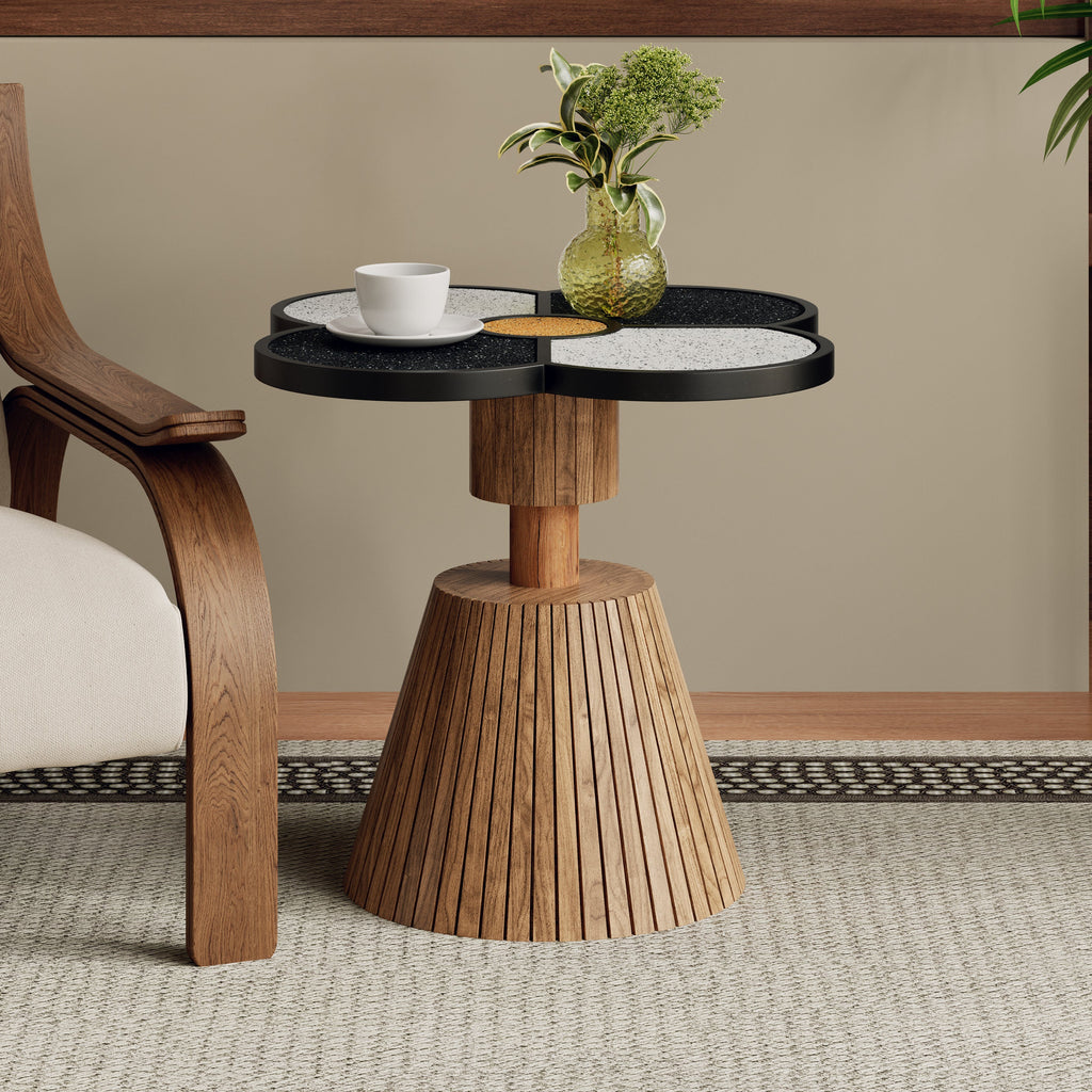 Unique Four-Leaf Clover Side Table