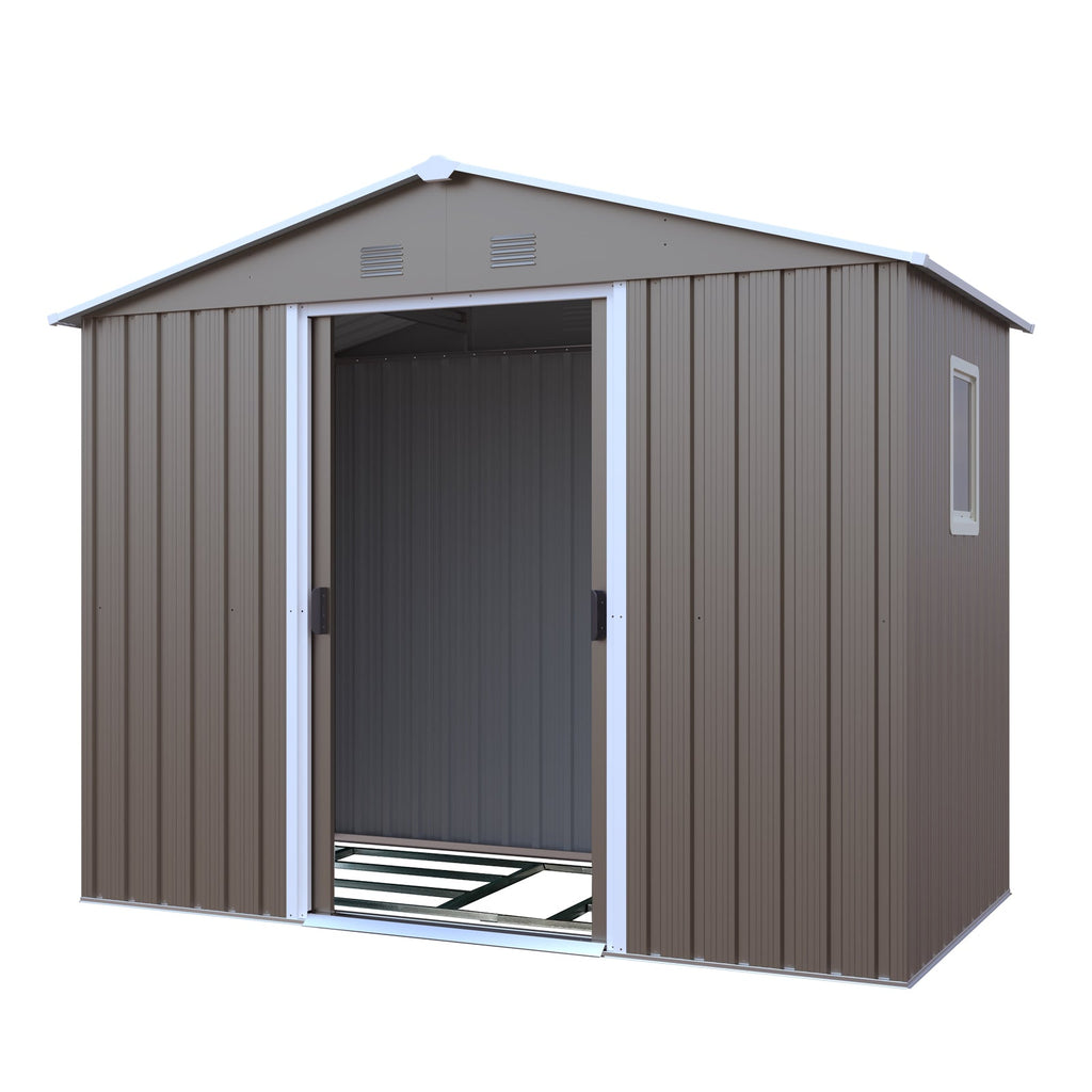 8ft x 4ft Outdoor Metal Storage Shed With Window