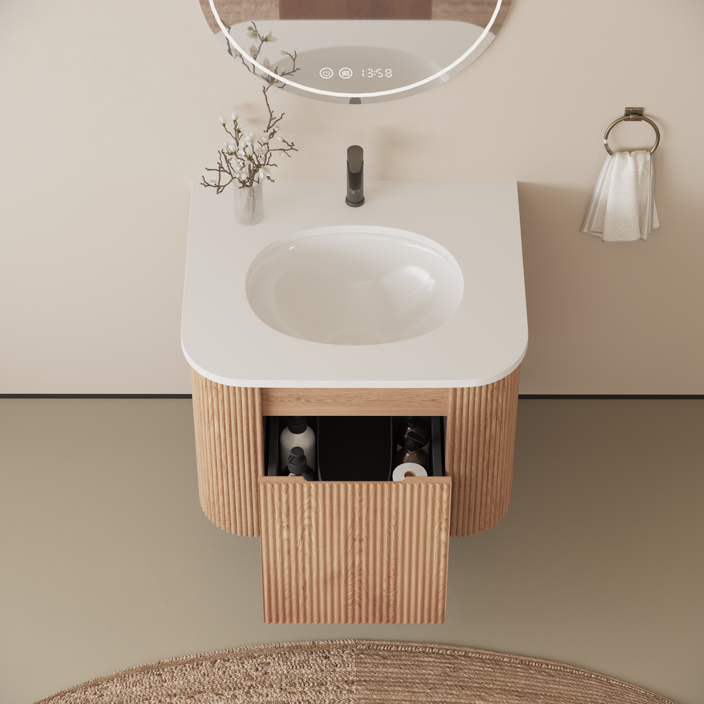 Arcora 24 Inch Wall Mounted Bathroom Vanity with Sink