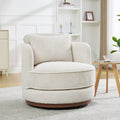 33.86"W Swivel Barrel Chair with Chenille