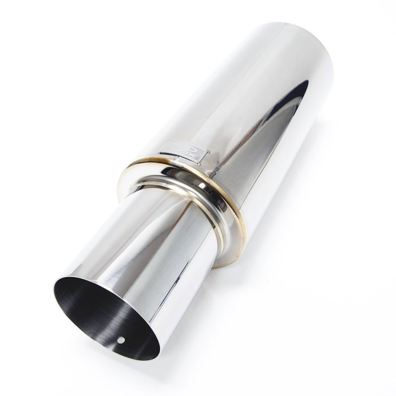 BLOX Racing 76.2mm N1 SS Universal Exhaust Muffler W/Straight Tip (Includes Silencer) BXEX-00110