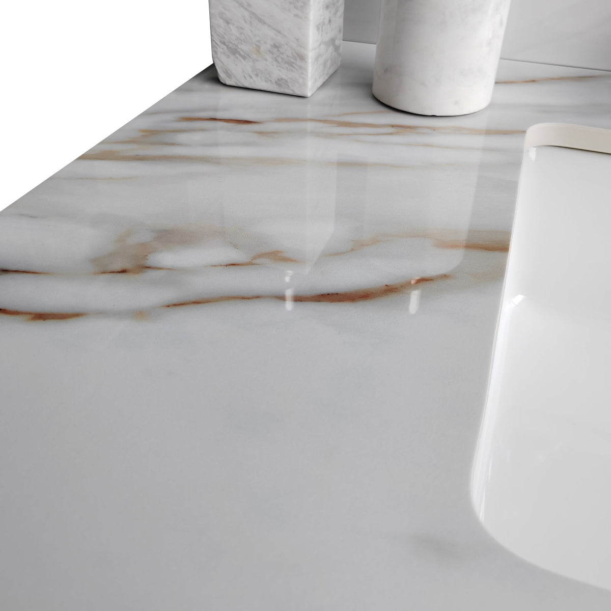 37 Inch Carrara Marble Vanity Top