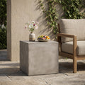 Outdoor MGO Square Side Table - Light Gray