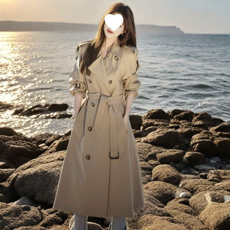 Korean-style Trench Coat For Petite Women Mid-length Jacket