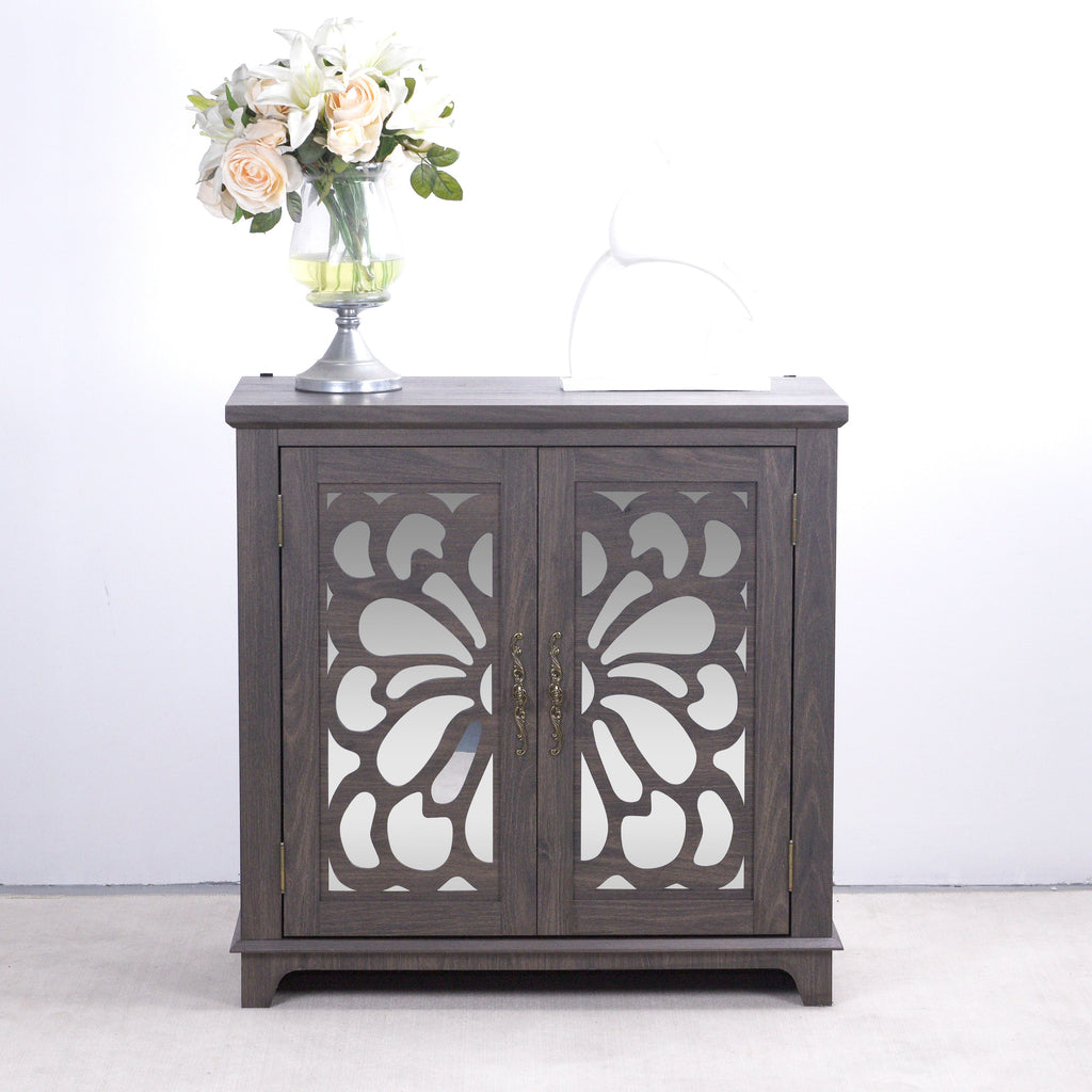 Elegant Sideboard with Mirrored Doors