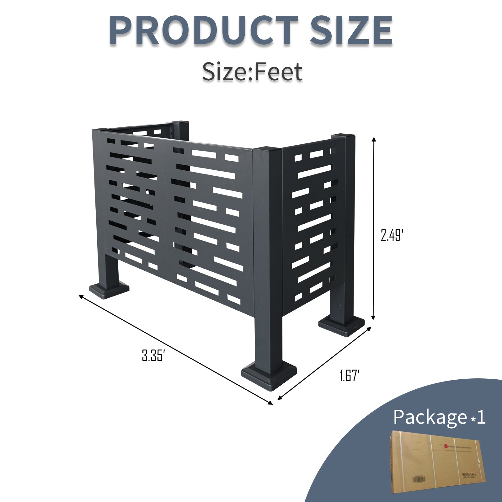 3ft x 2ft Air Conditioner Fence for Outdoor Units