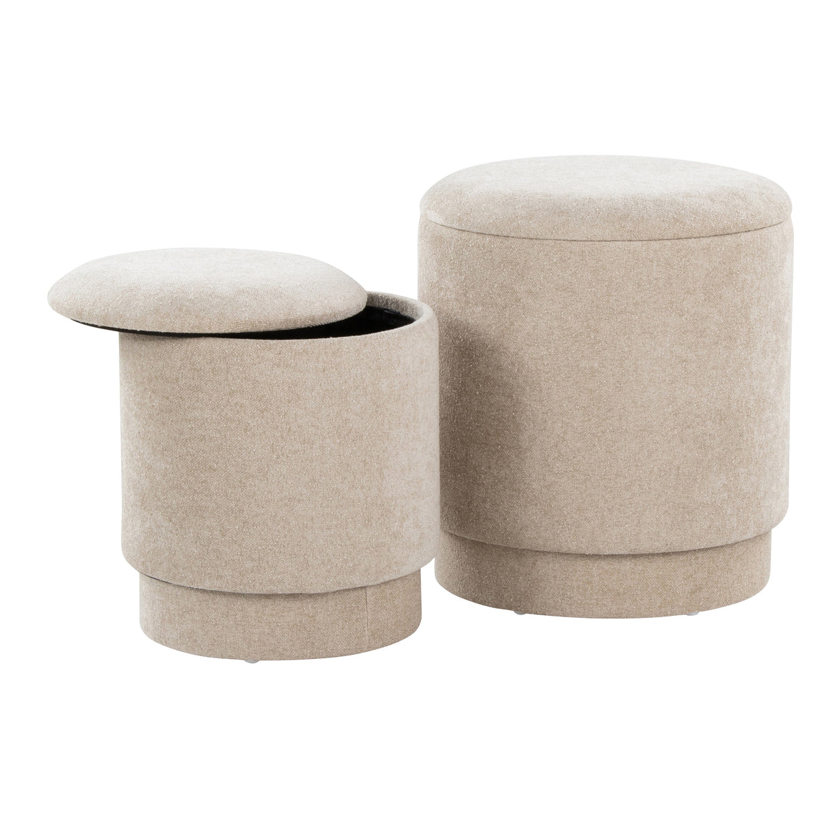 Upholstered Contemporary Ottoman Set