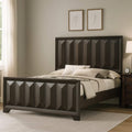 Espresso 1pc Eastern King Size Bed Panel Headboard