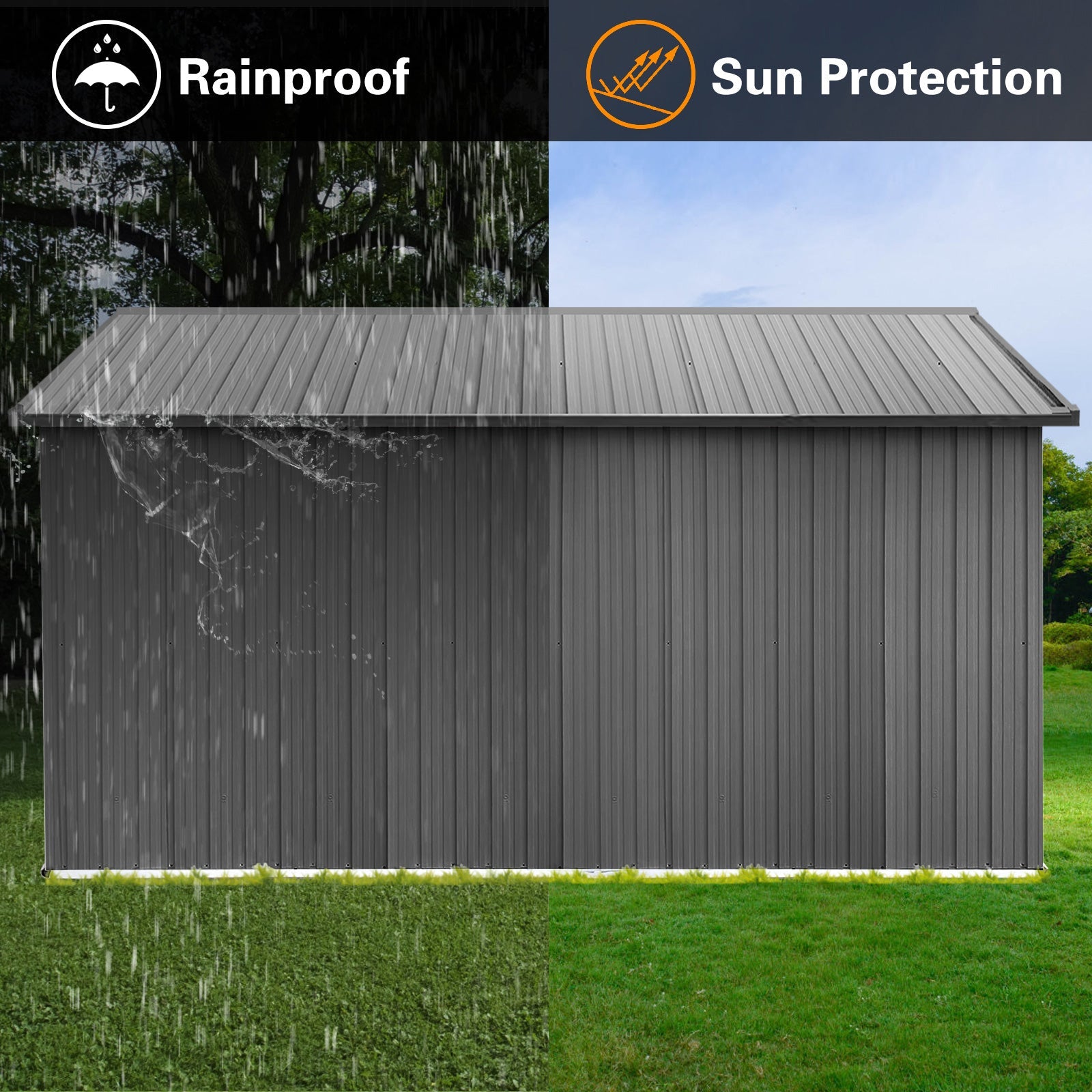 12x10 Ft Metal Garden Sheds