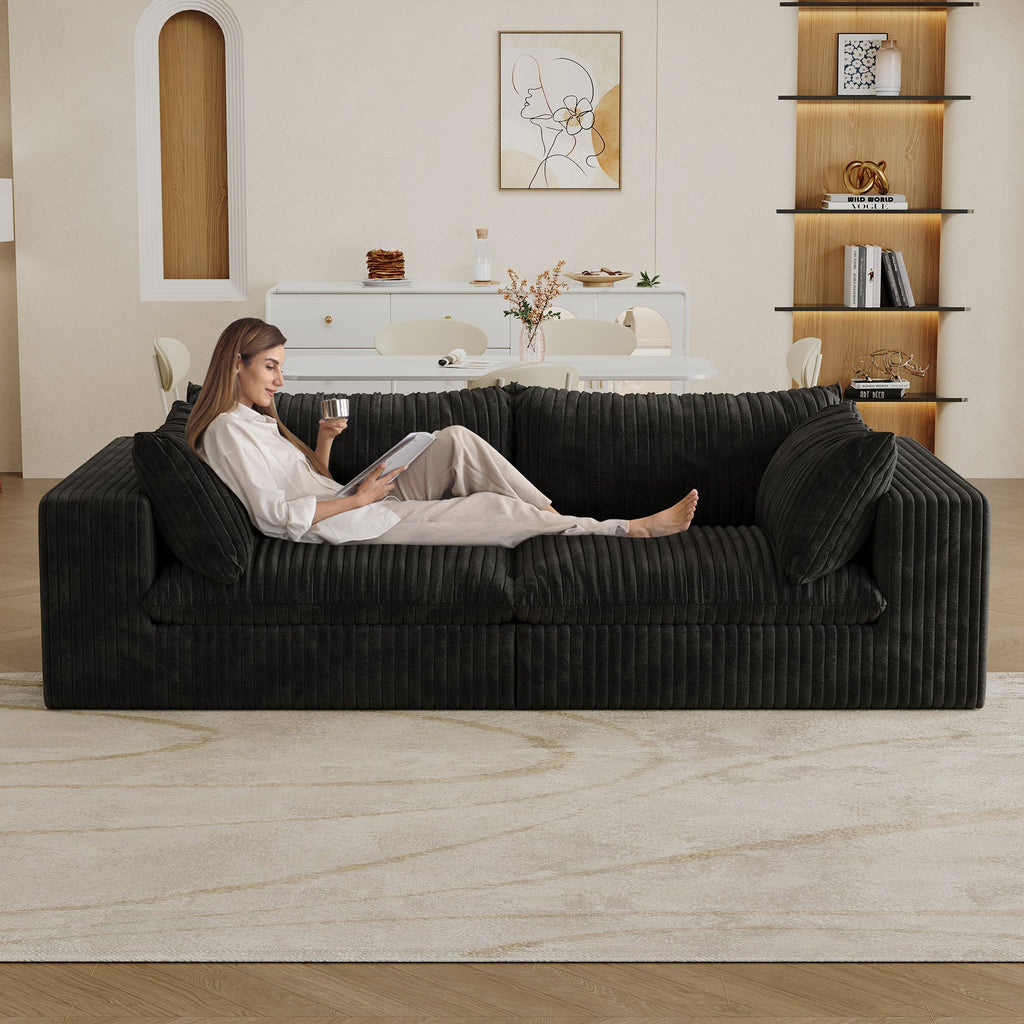 Y137 Modular 2-Seater Sofa - Black