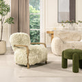 Enchante 28.5" New Zealand Sheepskin Accent Arm Chair