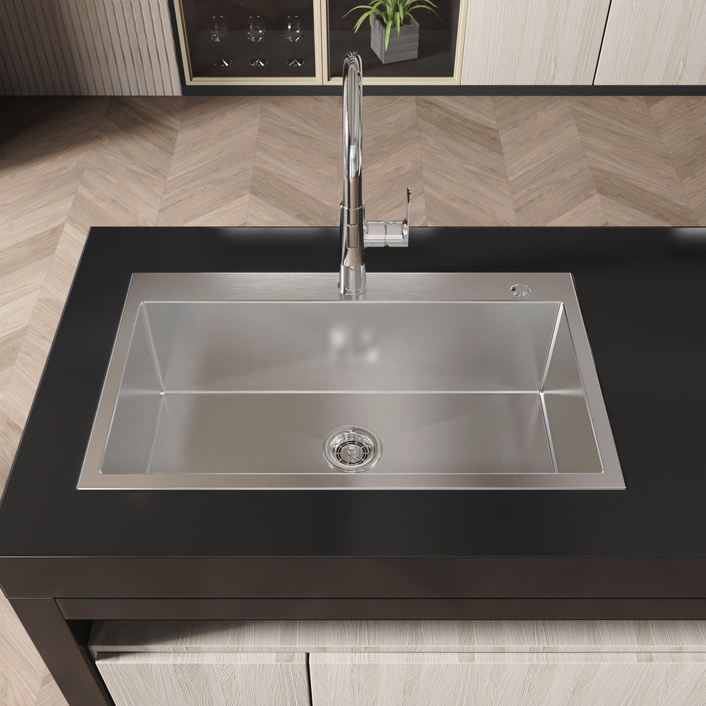 Stainless Steel Kitchen Sink - 32"x19" Single Bowl