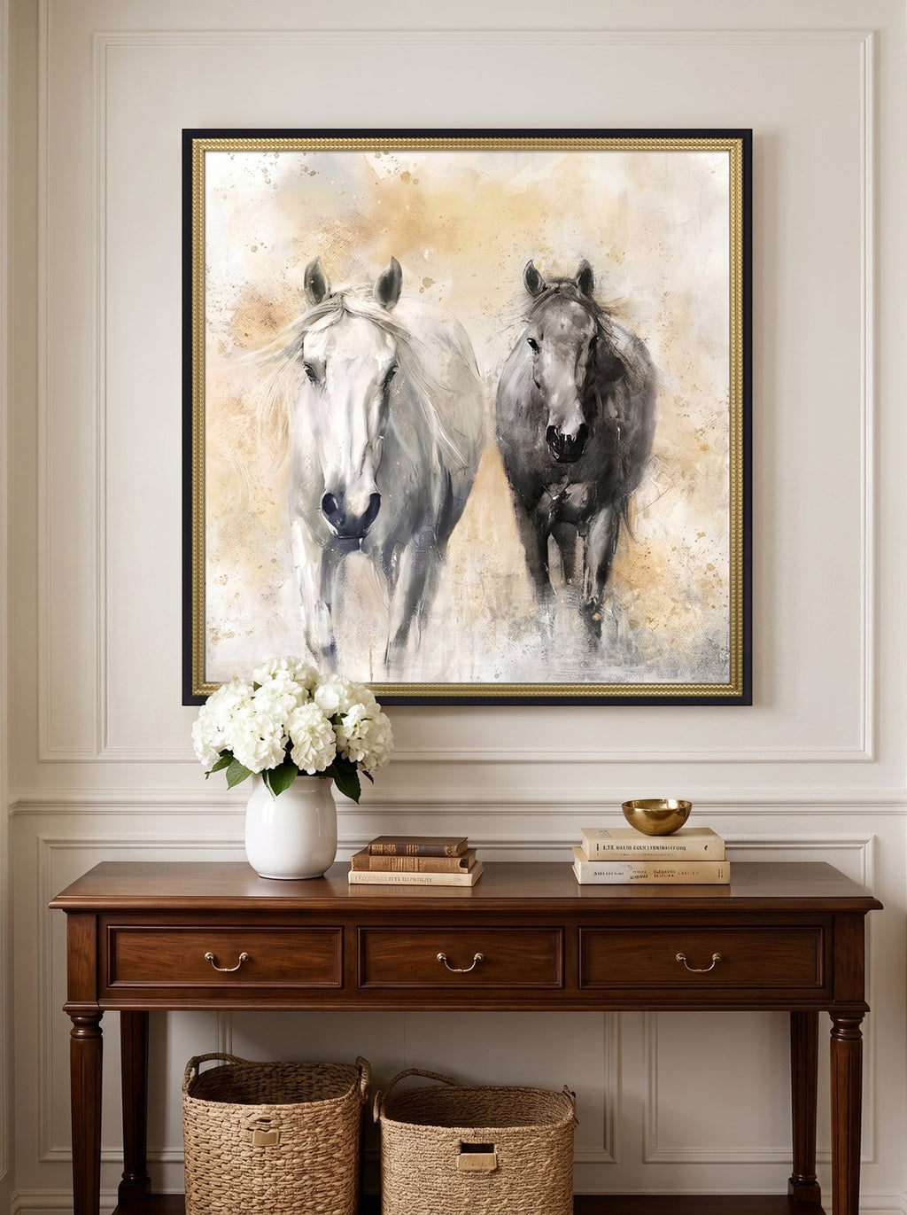 39.4x39.4" Realistic Hand-Painted Wall Décor