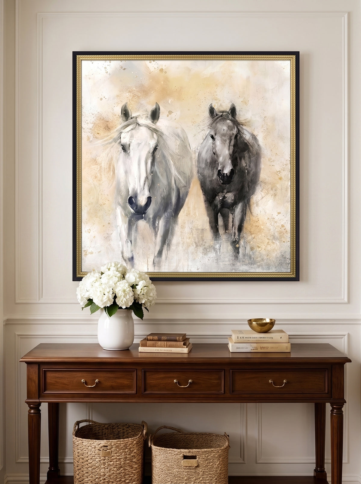 39.4x39.4" Realistic Hand-Painted Wall Décor