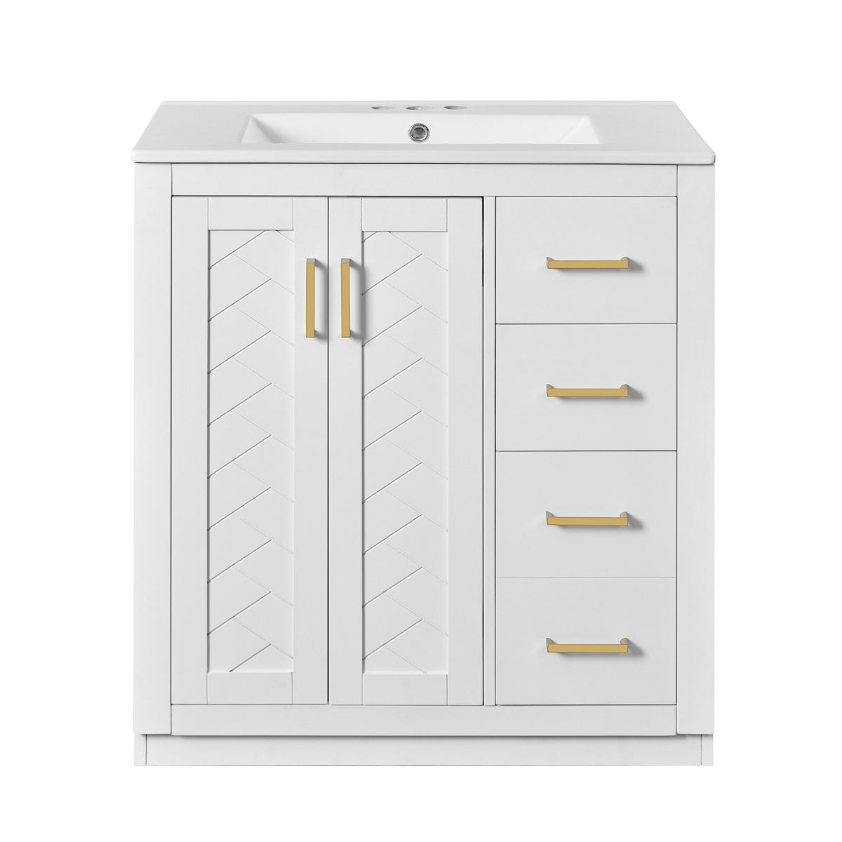 30'' Bathroom Vanity with Ceramic Sink Combo