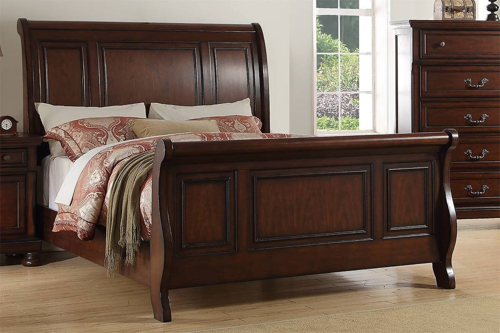 Traditional 3pc Set California King Size Bed & Nightstands