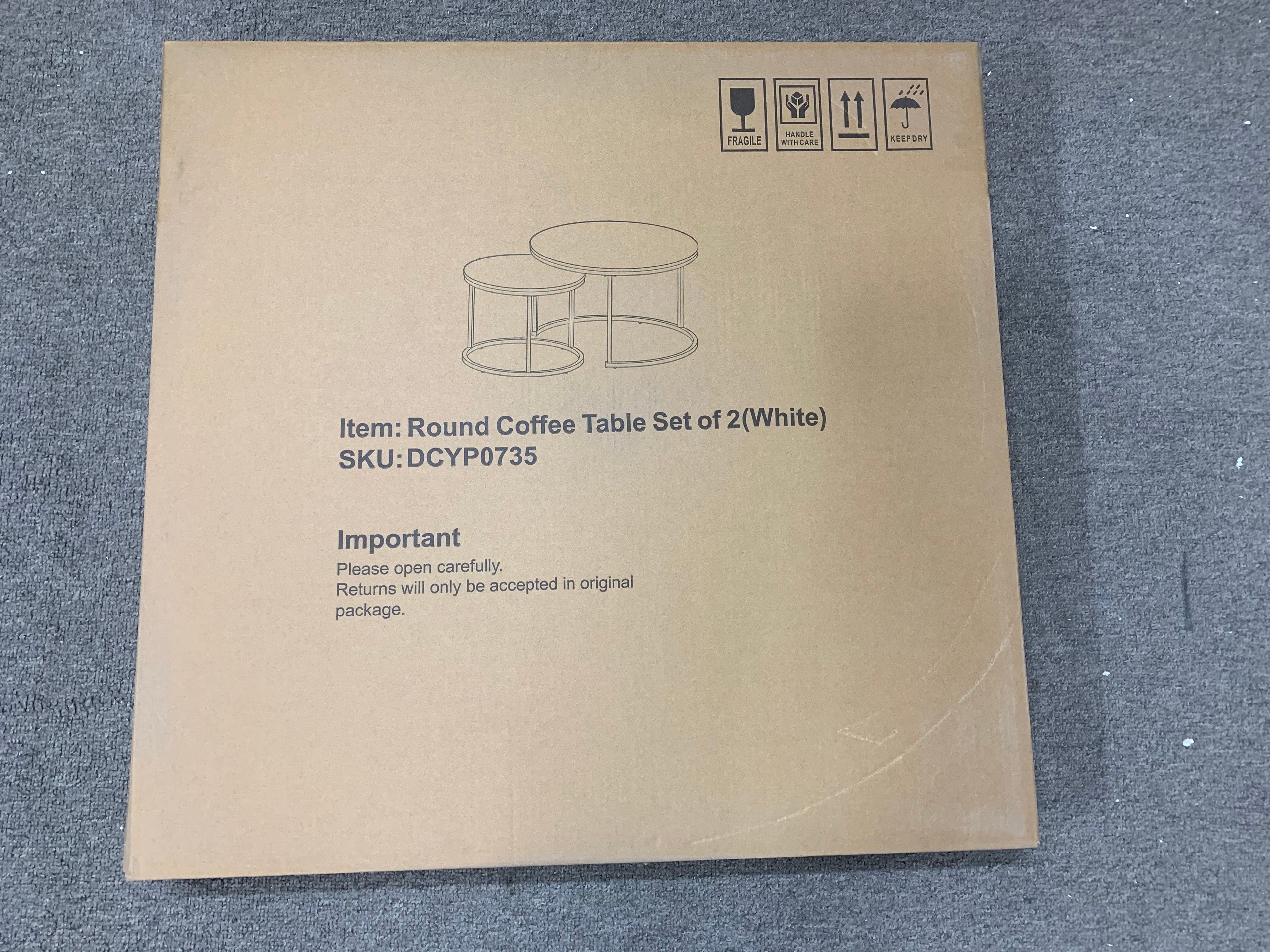 27.6" Nesting Coffee Table Set of 2