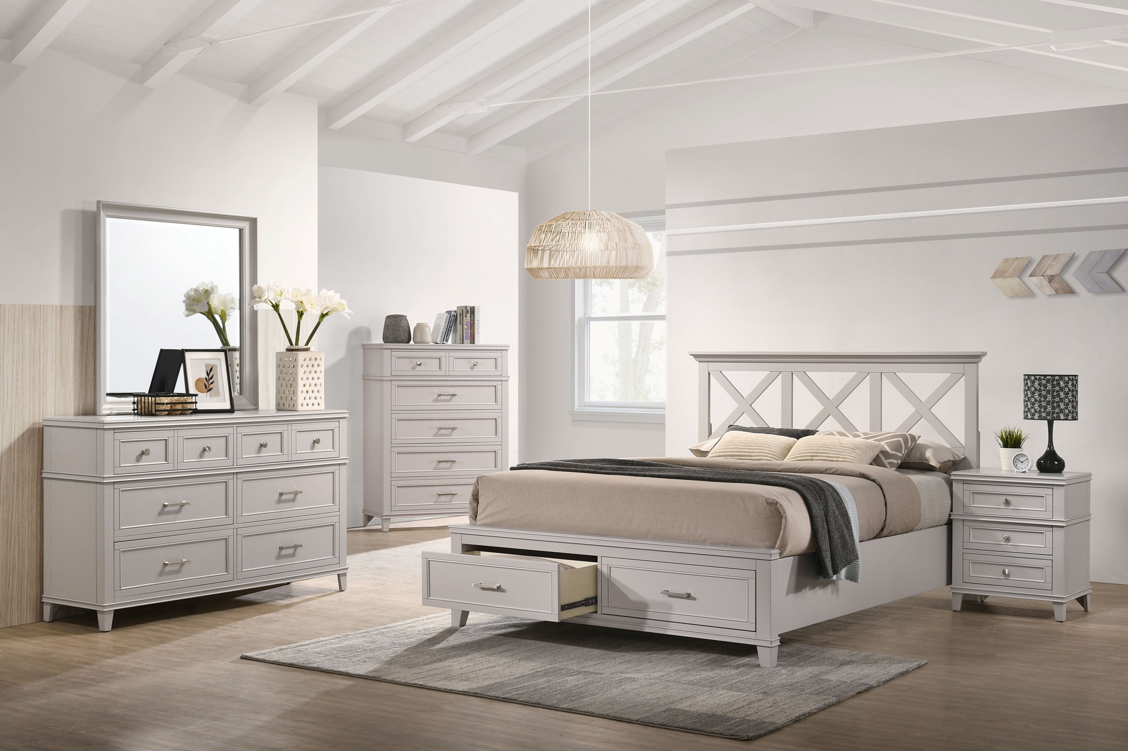 3 Drawer Nightstand With USB Charging Port