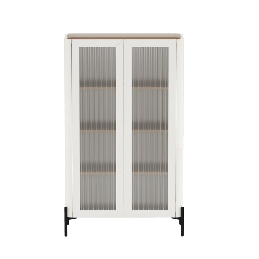 Abbey 32" Tempered Glass Bookcase Cabinet