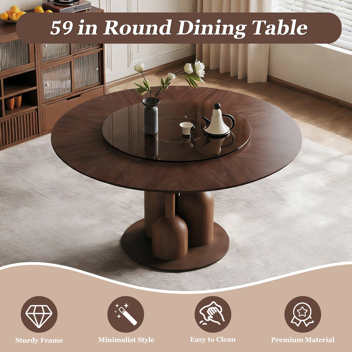 59-Inch Dining Table