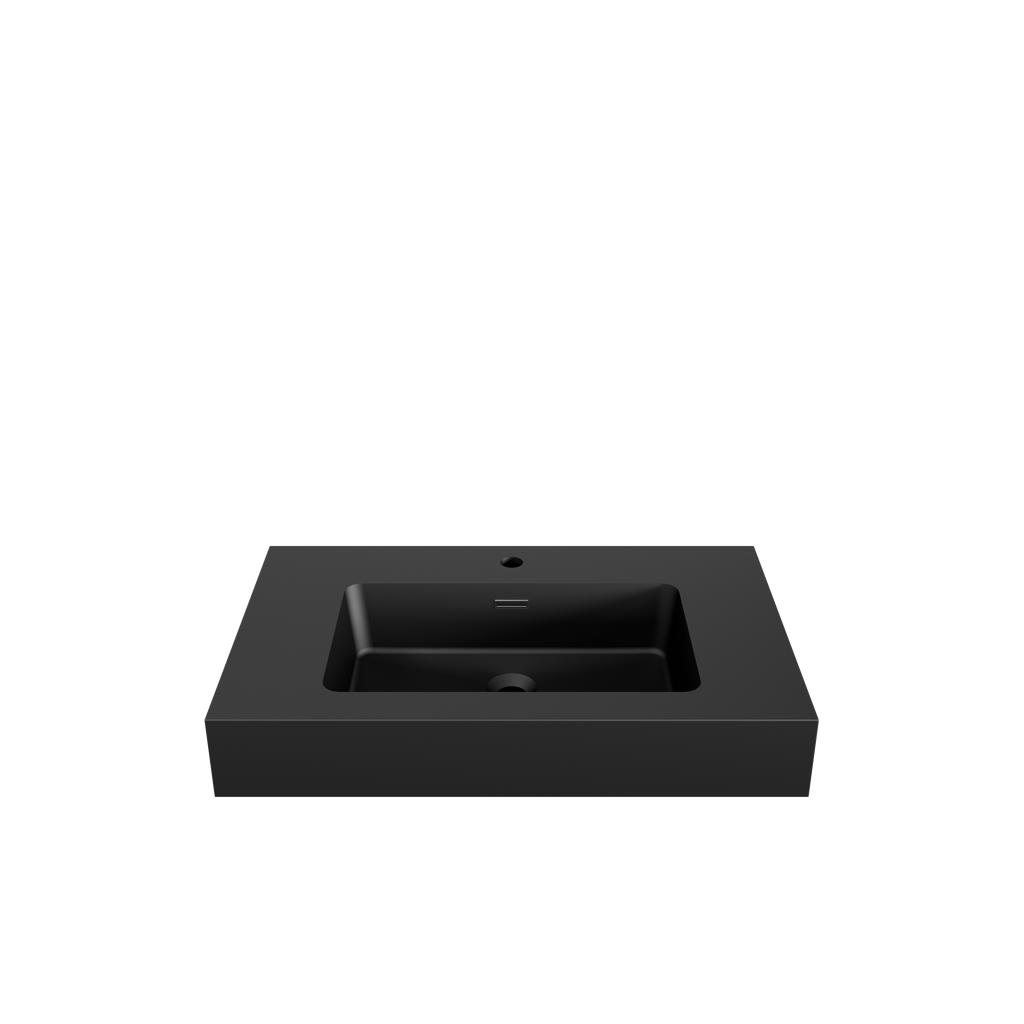 Matte Black Integrated Solid Surface Basin