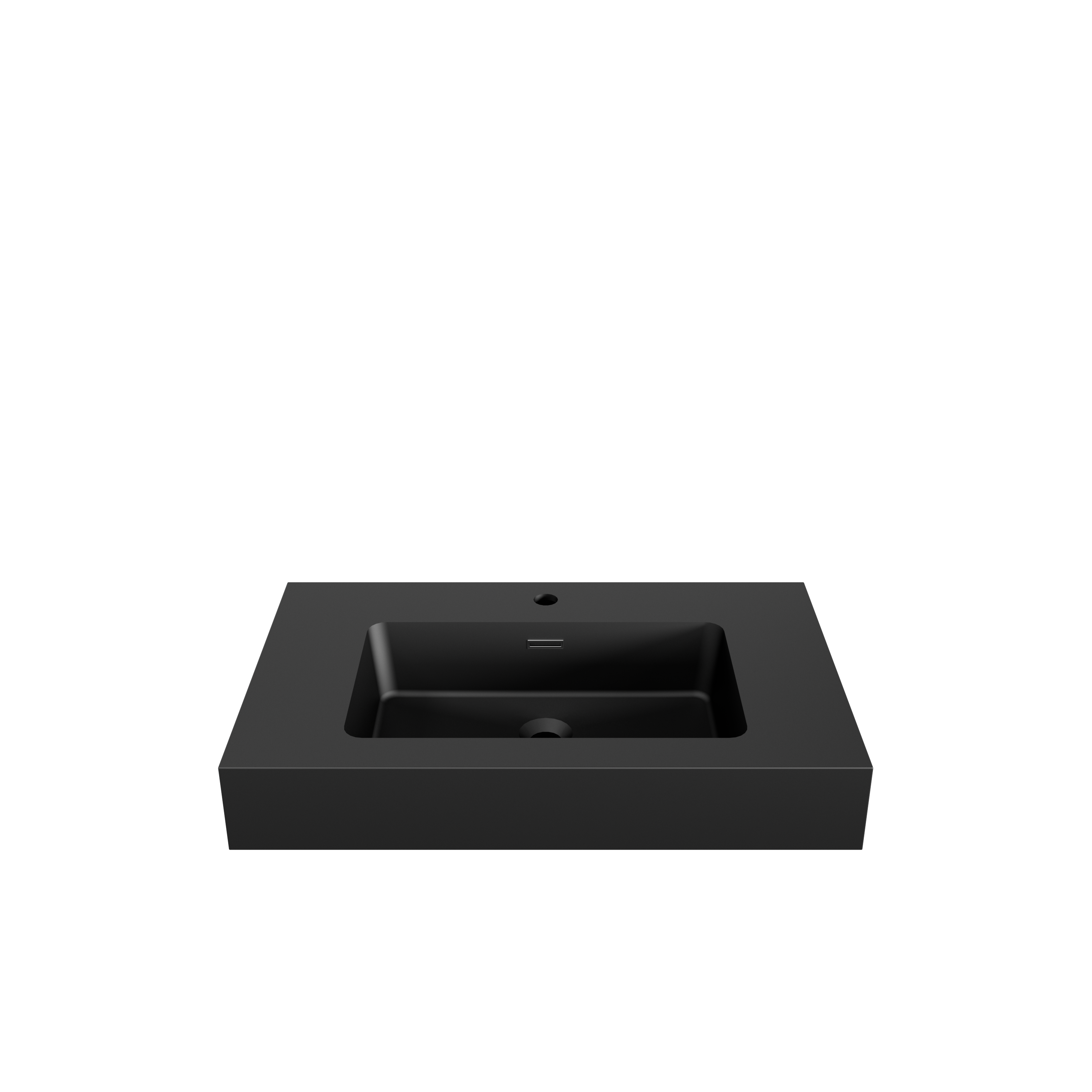 Matte Black Integrated Solid Surface Basin