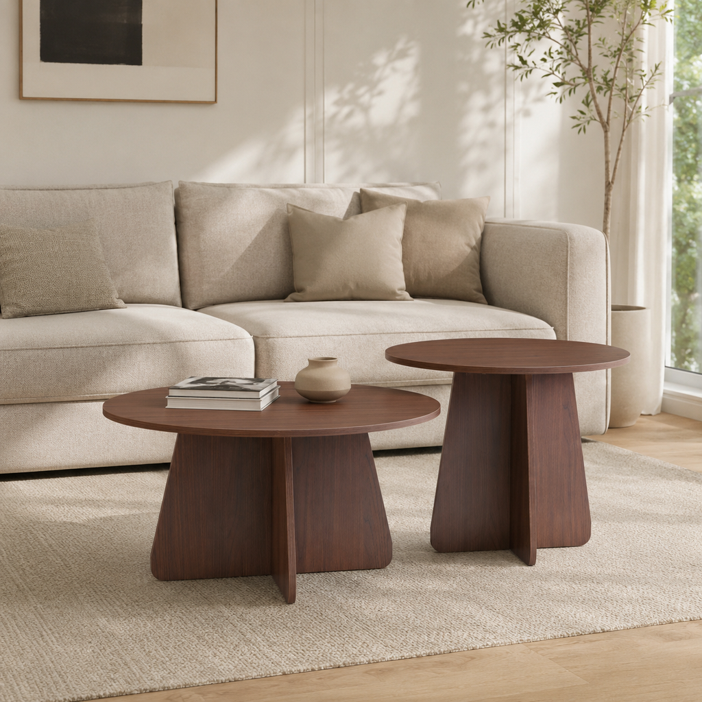 Retro-Style Nesting Coffee Table Set