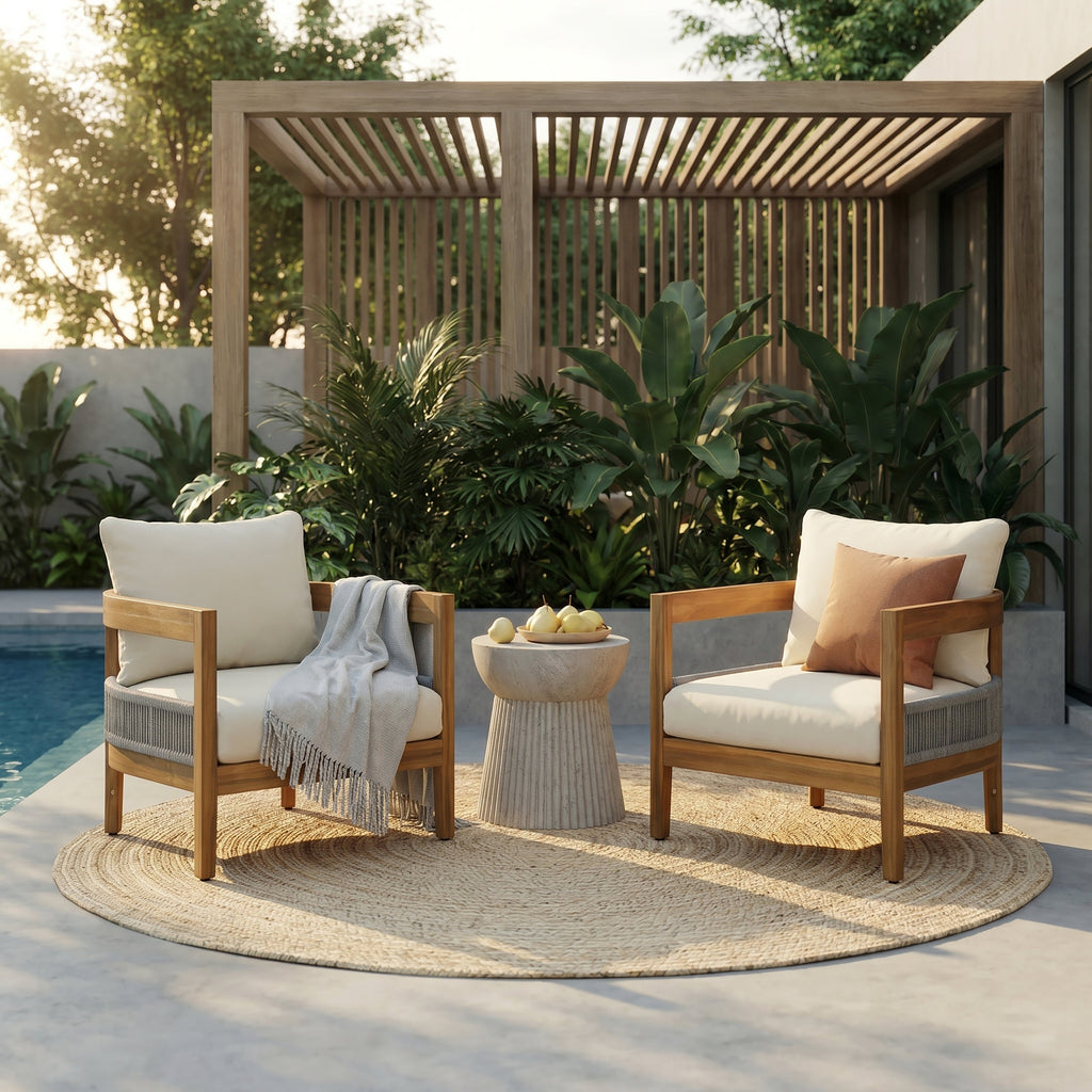Porto Outdoor Club Chair Sets of 2