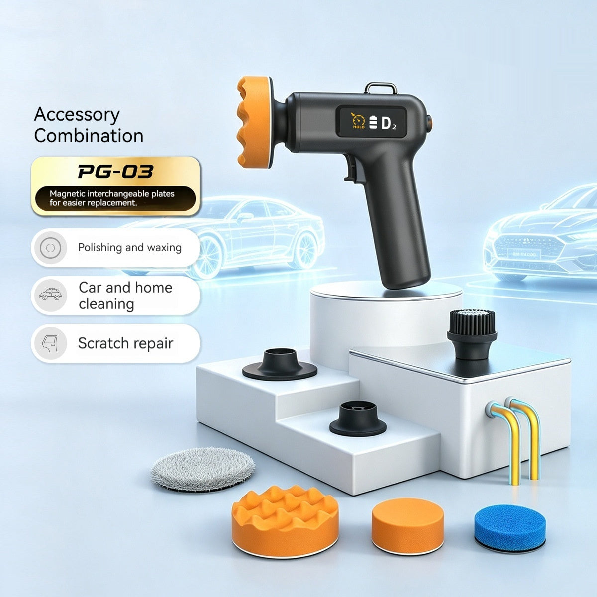 Cordless Car Polisher Waxing Scratch Repair And Cleaning Tool